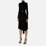Asymmetric midi dress made of jersey
